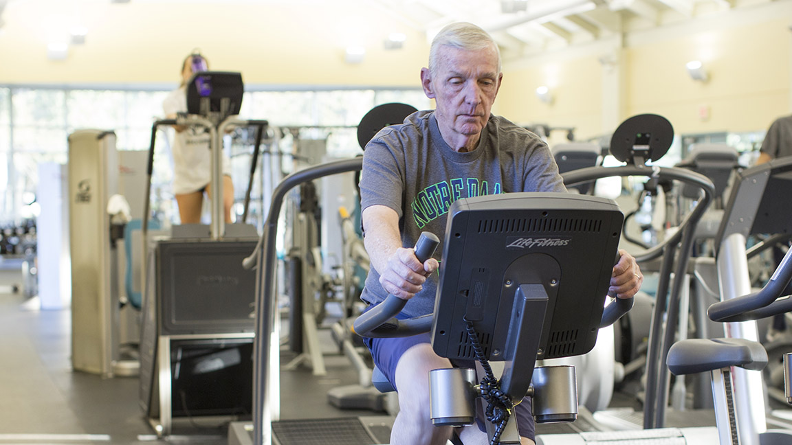 Jack Welde works out at Tidelands HealthPoint Center for Health and Fitness