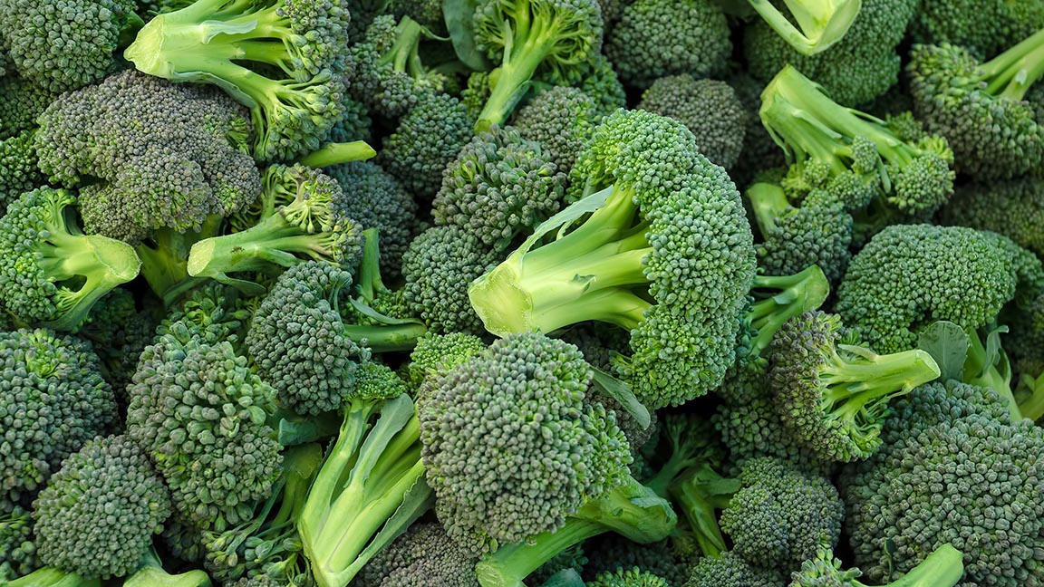 A pile of broccoli