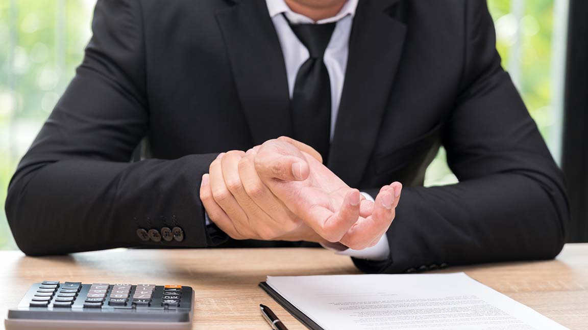 Man with wrist pain