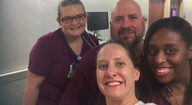 “An amazing experience with the greatest staff of two hospitals thrown together under very difficult circumstances. So thankful to be a part! I love you all,” Carol shared on Facebook along with photos of her new friends. Tina Williamson also posted photos from the experience with a few words for her new friends who she tagged in the post: “I am so thankful and blessed to get to know you over this past week. The way you pulled together and helped each other truly warms my heart. I feel like we have a new extended family who share our passion for patient care. … Please keep in touch… Love and hugs to all of you for a job well done.” Seeing such heartfelt words nearly choked up Ranee Stephens, clinical director on 2 East at Tidelands Georgetown. “I’m just incredibly proud of them. Really just a phenomenal team,” Ranee said. “They represented Tidelands Health so well. They showed Carolinas what it means to be a Tidelands Health employee partner. They were just relentless in their efforts to make sure our patients were taken care of. They truly are leaders.” Working with such passionate teams during such challenging times – an unprecedented patient evacuation for Tidelands Health – has inspired Carol, who wants to one day return the favor to another hospital team in need. “It encouraged all of us to be better nurses and be better people under such extenuating circumstances,” she said. Tina said the Florence team members feel like the Tidelands Health team would have their back if ever needed. “We feel we have an extended family in Georgetown,” Tina said. The two hospital teams already are planning a reunion -- maybe a nice meal at a restaurant where they can get to know each other even better under less trying circumstances, focus on having some fun and possibly reminisce on this past week that brought this new group of friends together. “It’s one of the most amazing experiences,” Carol said of the time she spent in Florence. “We definitely are going to be getting together again.”