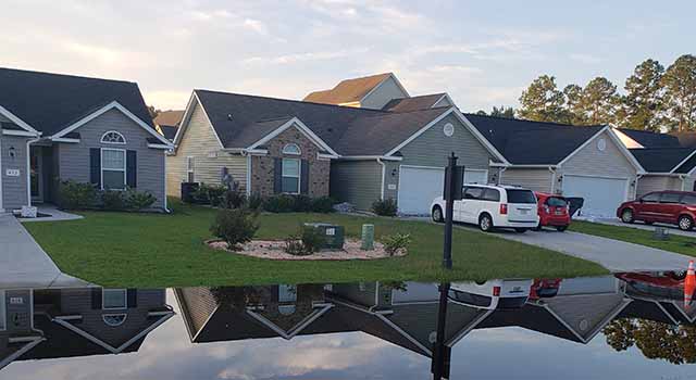Floodwaters surround Jodi Schleichardt's Socastee home.