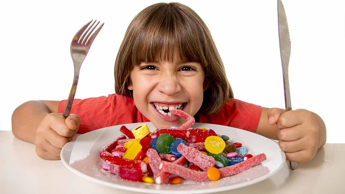 Child eating candy