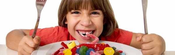 Child eating candy