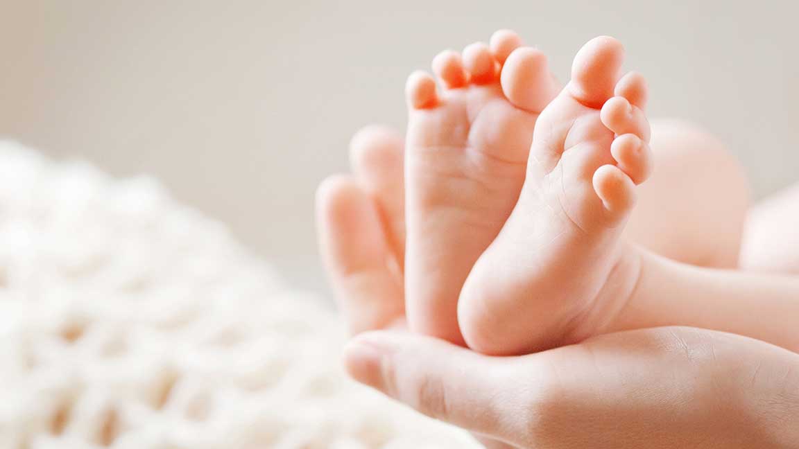 A baby's feet