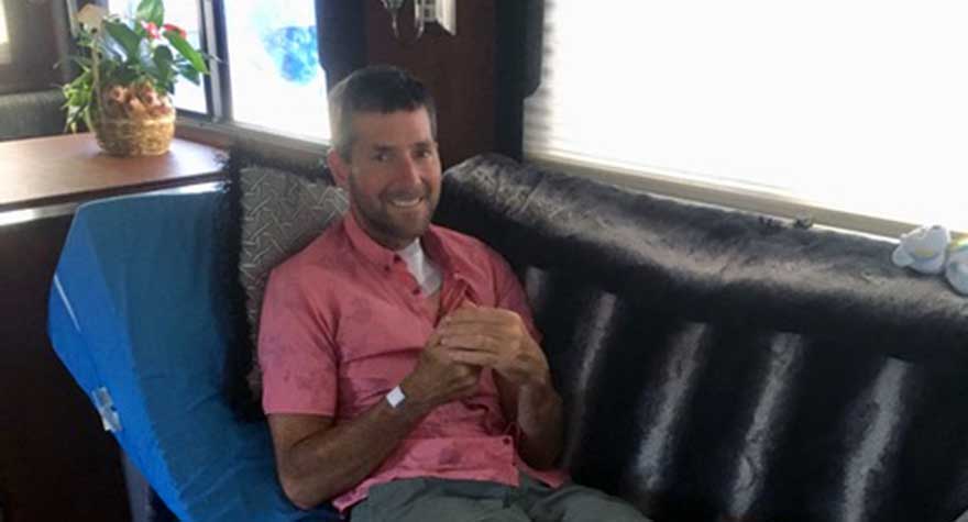 Craig McLeod in the family RV