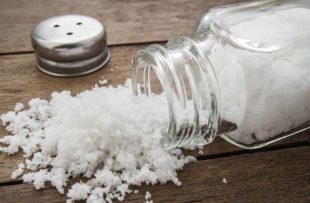 Spilled salt shaker