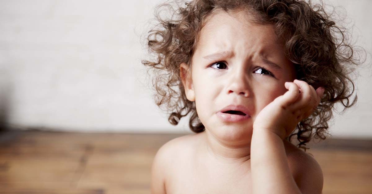 Child after falling over