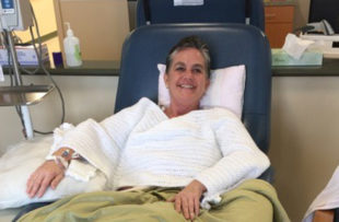 Mica Pruitt as she began treatment for breast cancer.