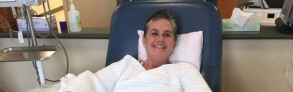 Mica Pruitt as she began treatment for breast cancer. Pruitt credits God with helping her find the care providers that helped her beat the disease.