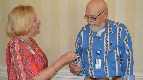 Dick Pangburn was honored with the President’s Volunteer Service Award for his volunteerism. He has donated 4,060 hours of volunteer time at Tidelands Georgetown Memorial Hospital.