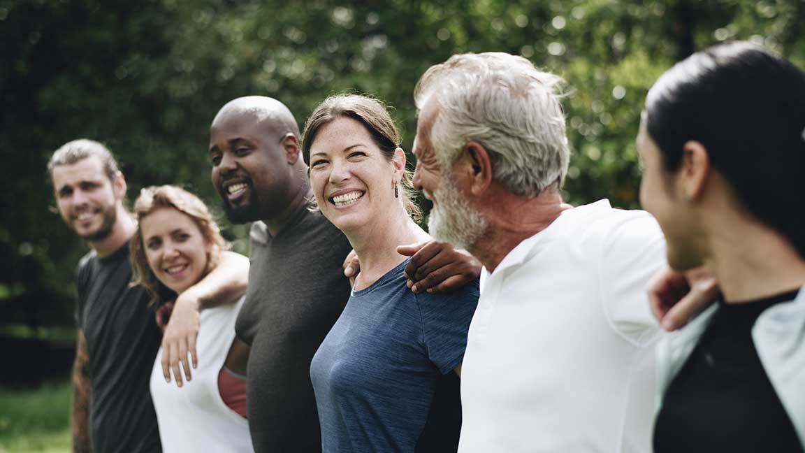 Group of people in the park.