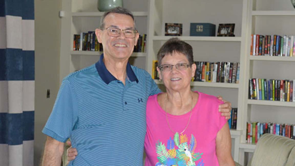 Lorraine and Larry Schertel lost a combined 225 pounds through the year-long Tidelands Health diabetes prevention program, a community-based effort that teaches healthy eating habits and the importance of regular exercise to improve health and reduce the risk of developing diabetes.