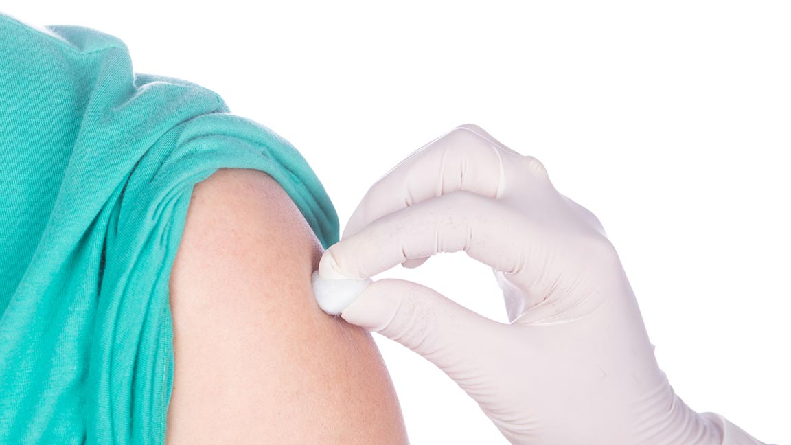 patient receiving vaccine