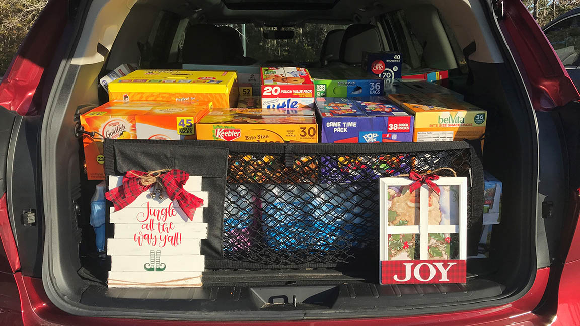 This year, the team at Tidelands Health Rehabilitation Services continued a holiday tradition by collecting grab-and-go snacks for pediatric cancer patients undergoing hours-long treatments or receiving inpatient care at MUSC Health.