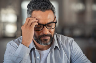 Man struggles with vertigo.