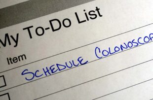 Reminder on to do list to schedule a colonoscopy