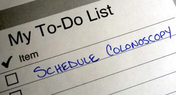 Reminder on to do list to schedule a colonoscopy