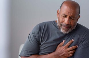 Man with chest pain.