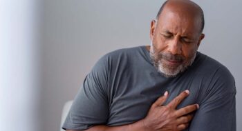 Man with chest pain.