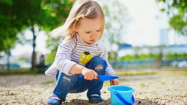 Toddler playing.
