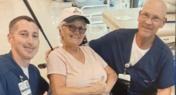 Stroke survivor Linda Baker credits the care she received at Tidelands Health Rehabilitation Center at Little River, an affiliate of Encompass Health, and her positive attitude and perserverance for her quick recovery.