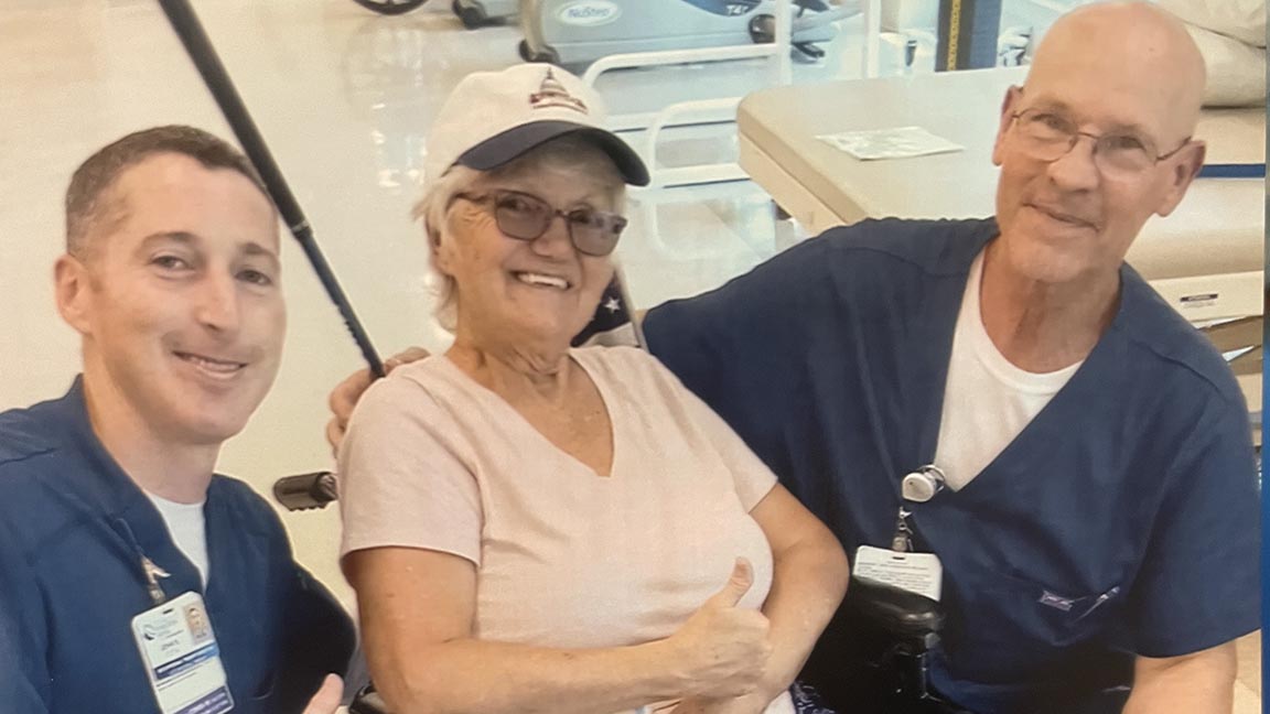 Stroke survivor Linda Baker credits the care she received at Tidelands Health Rehabilitation Center at Little River, an affiliate of Encompass Health, and her positive attitude and perserverance for her quick recovery.