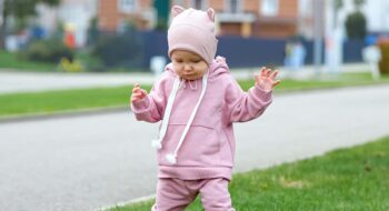 Toddler walking.