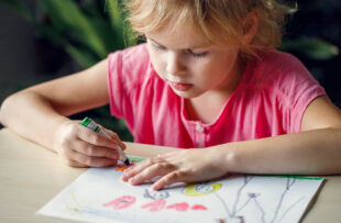 Child drawing a picture.