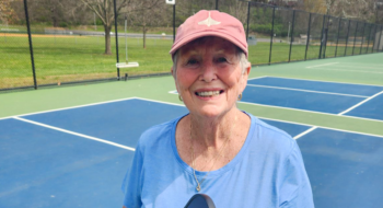 Elizabeth Hurtekant playing pickleball