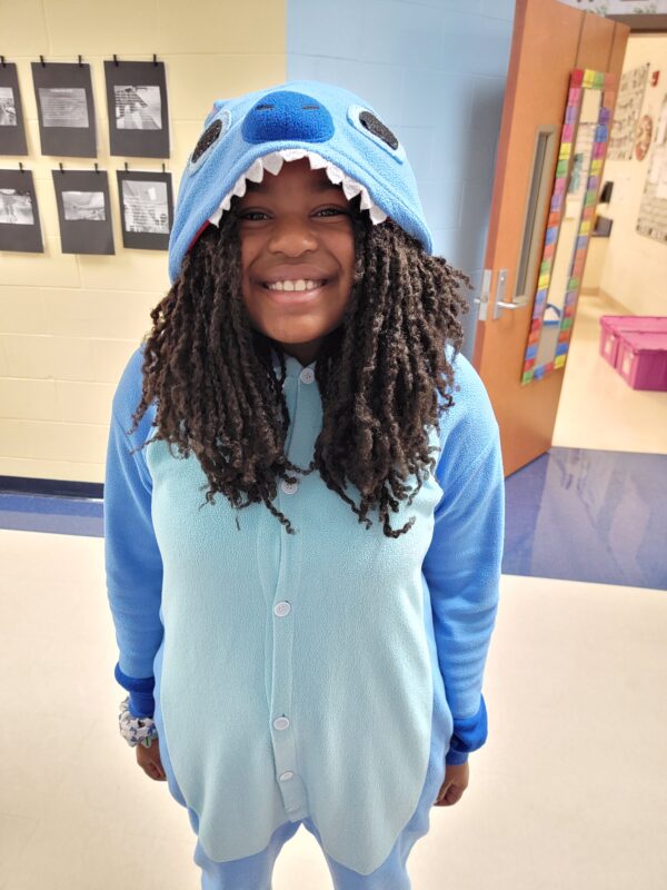 A student wears pajamas to raise money for the Tidelands Health breast cancer fund. 