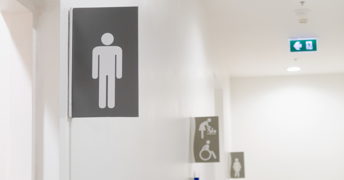 icon male toilet on signs or banner
