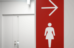 Entrance of ladies' toilet